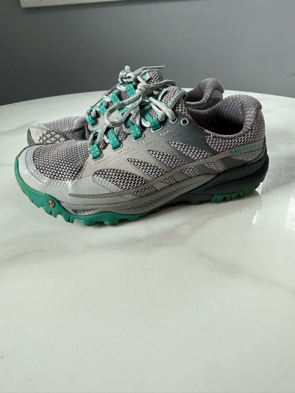 Merrell Gray & Teal Outdoor Trail Sneakers - Picture 8 of 12